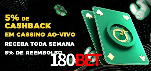 Promoções do cassino ao Vivo 180bet
